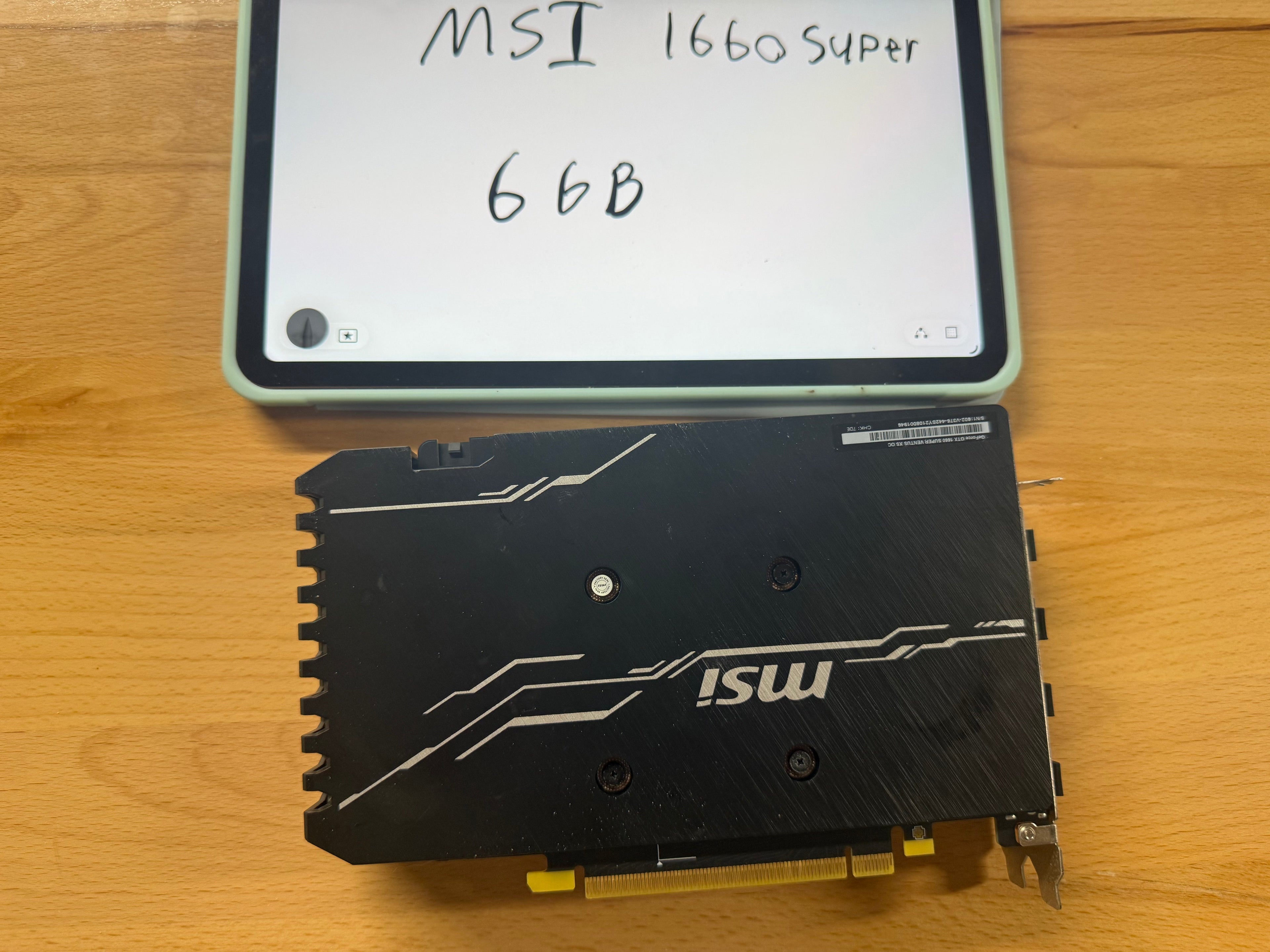 MSI 1660 Super 6GB