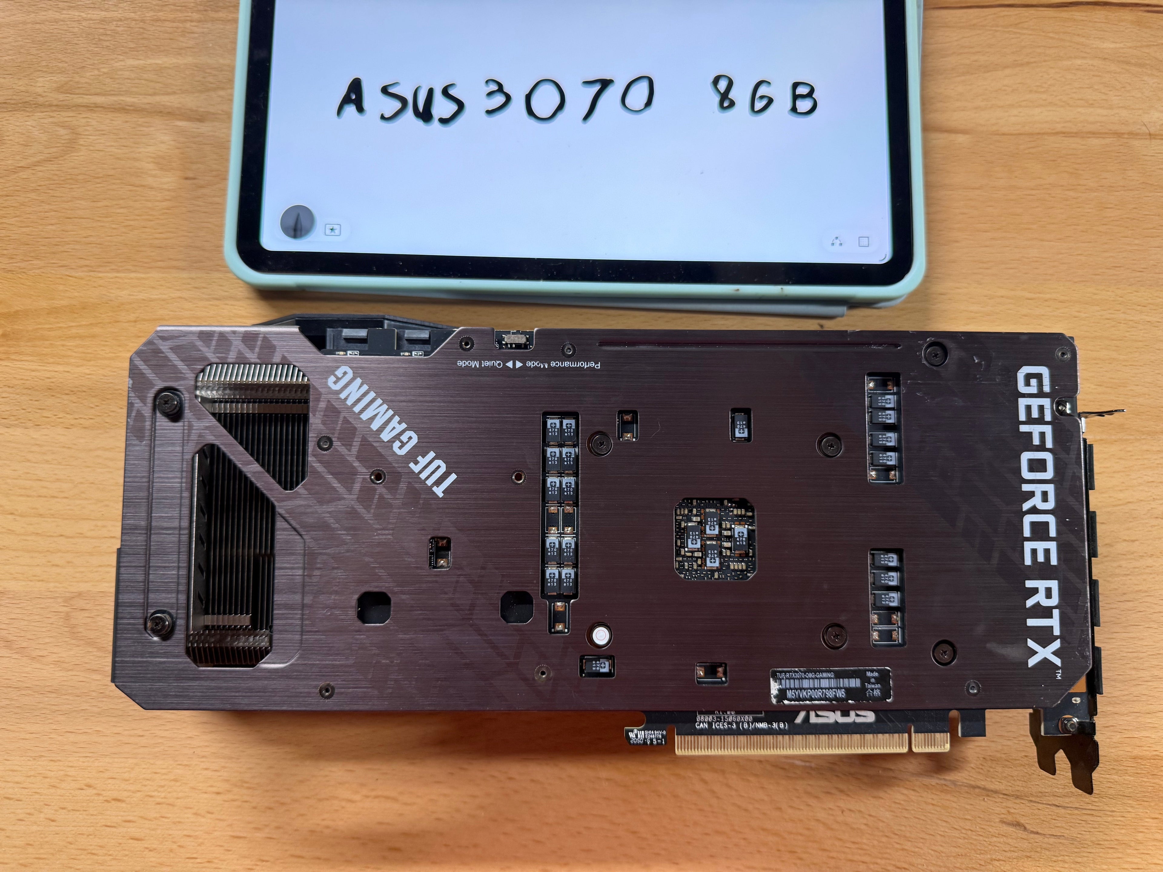 ASUS is Tuf 3070 8GB