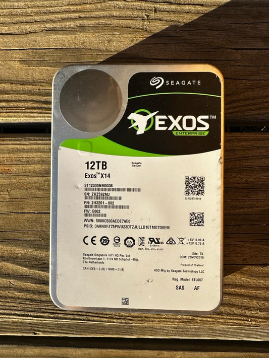 Seagate Exos X14 12TB(7200RPM, 3.5-inch, SAS-3, Standard Format)