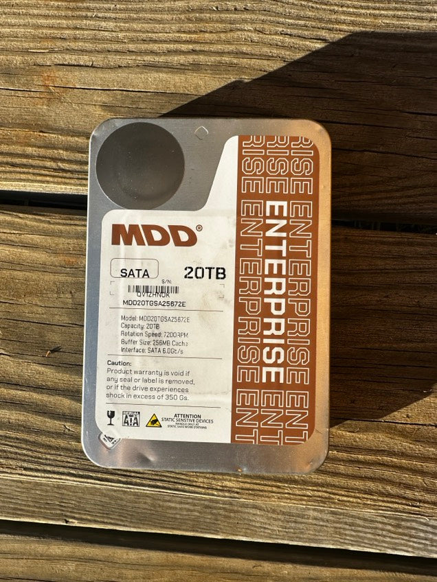 MDD Enterprise 20tb Sata hard drive