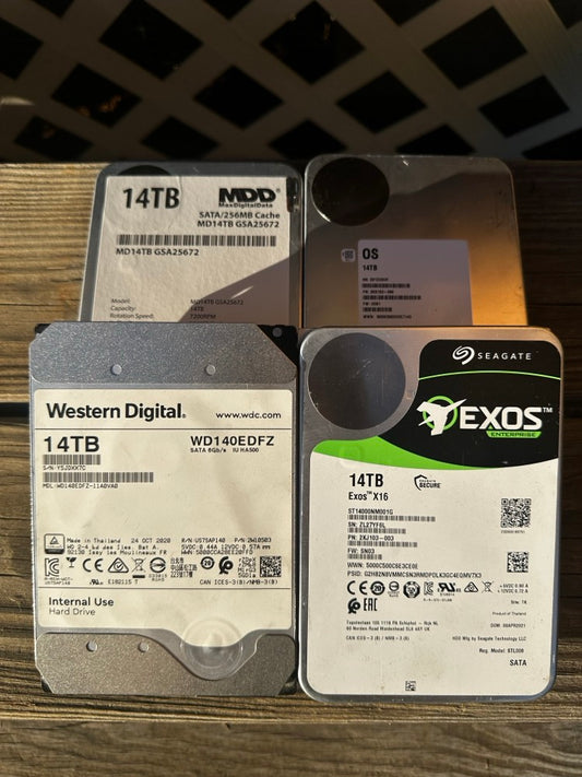 Mixed Brands 14TB SATA 3.5in Enterprise HDD